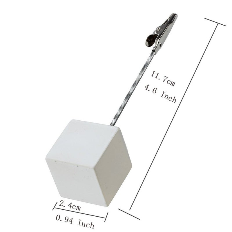 Xiaoyztan Memo Clips Holder,White Cube Table Number Holders,Paper Note Clip for Office Home Use, Office Memo Holders, Desk Accessories and Workspace Organizers,Pack of 10 - Image 2